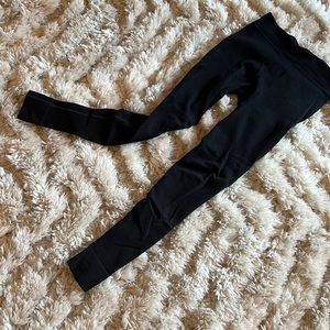 Lululemon black leggings. Thermal style, ribbed. Excellent condition Size Small
